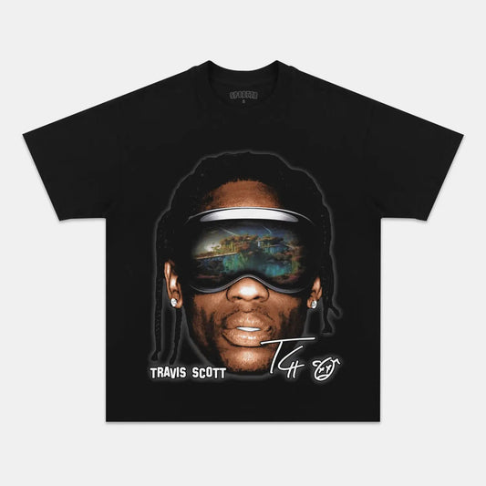 Unisex-Adult Ultra Cotton Washed T-Shirt Graphic  BIG FACE TRAVIS SCOTT V3 TEE