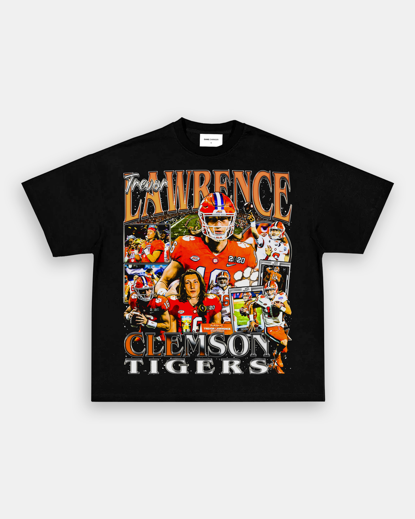 Unisex-Adult Ultra Cotton Washed T-Shirt Graphic TREVOR LAWRENCE - CLEMSON TEE