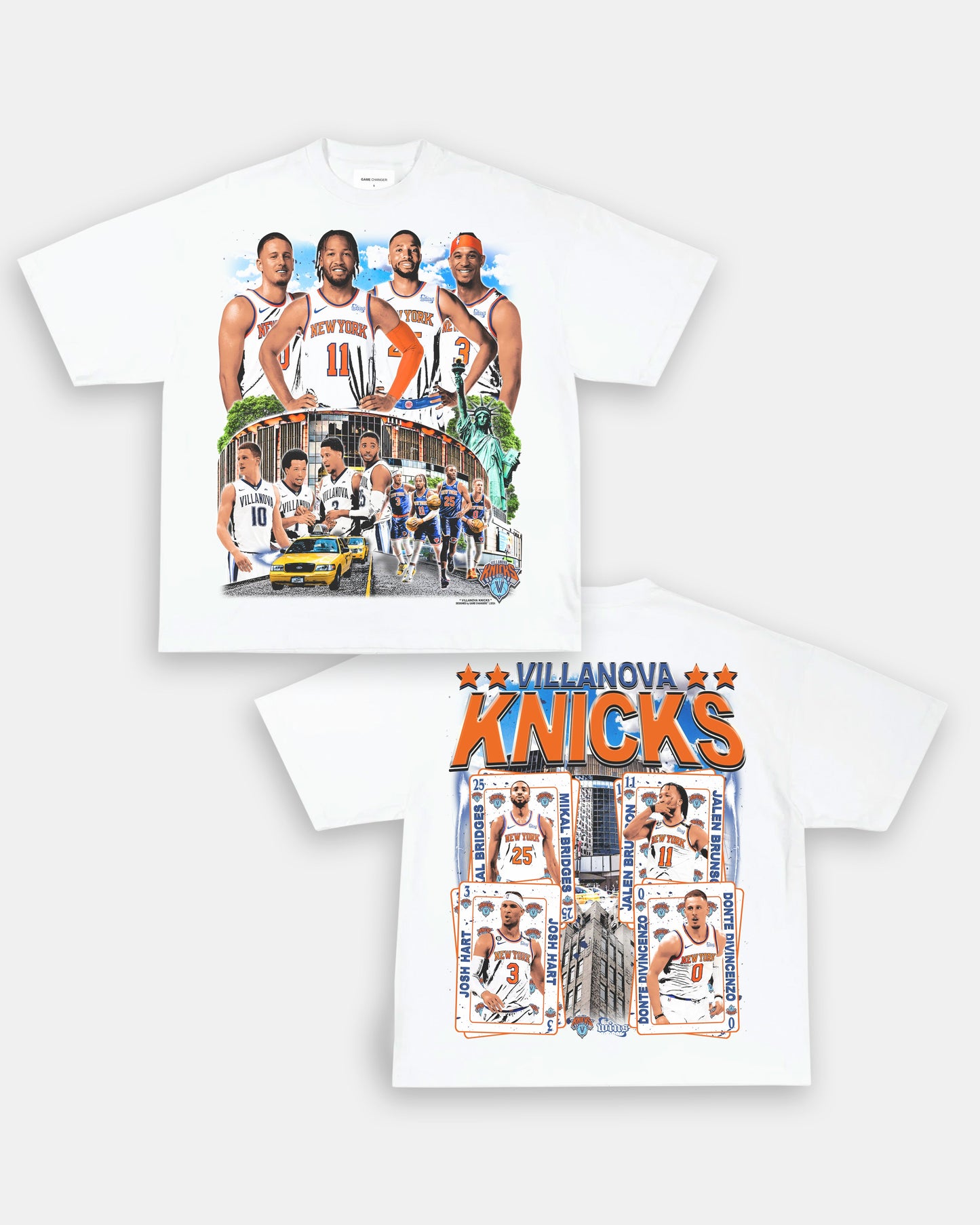 Unisex-Adult Ultra Cotton Washed T-Shirt Graphic VILLANOVA KNICKS TEE