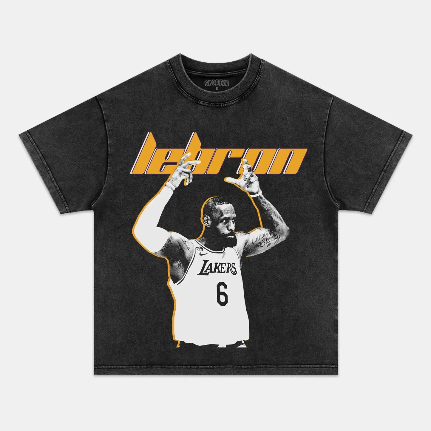 Unisex-Adult Ultra Cotton Washed T-Shirt Graphic LEBRON TEE