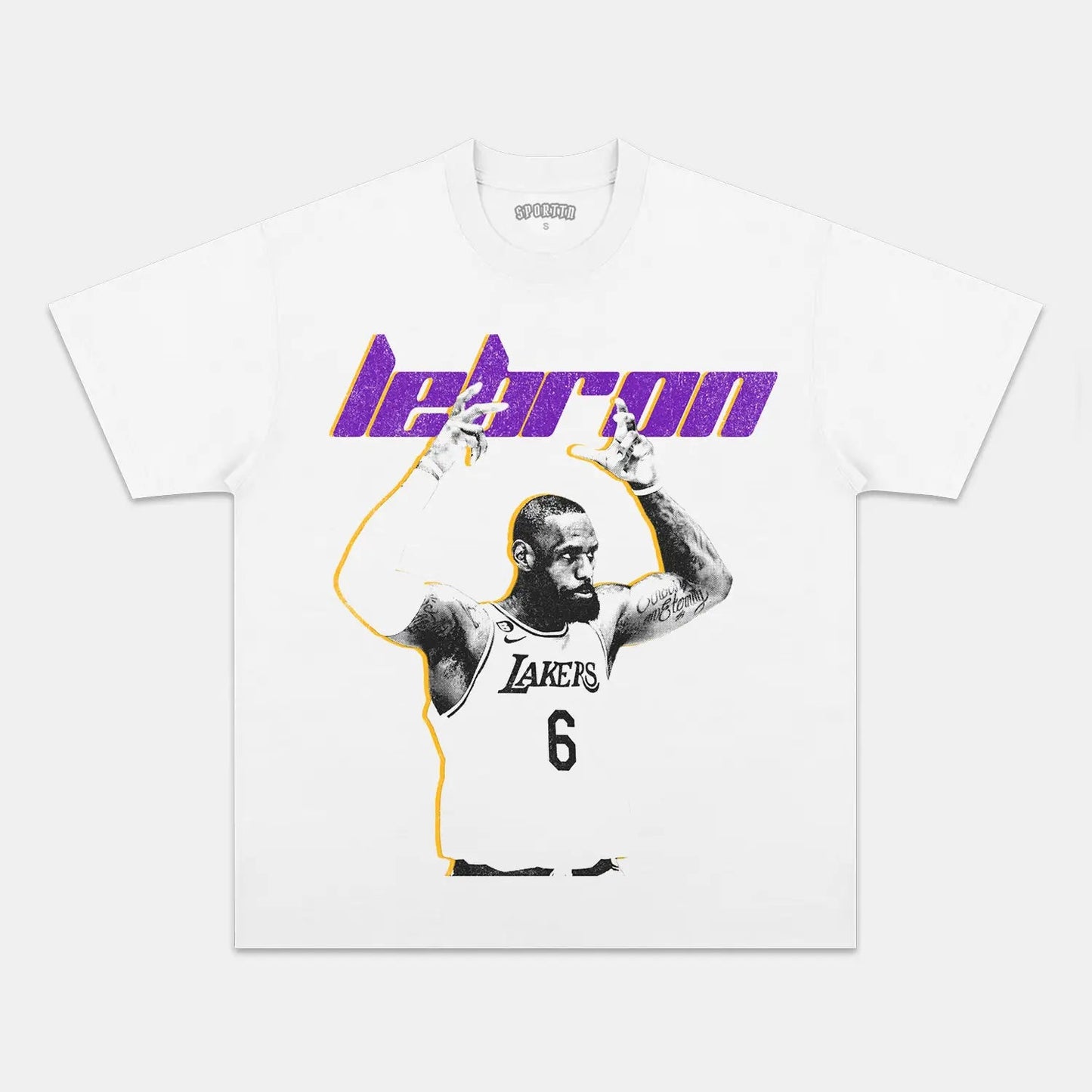 Unisex-Adult Ultra Cotton Washed T-Shirt Graphic LEBRON TEE