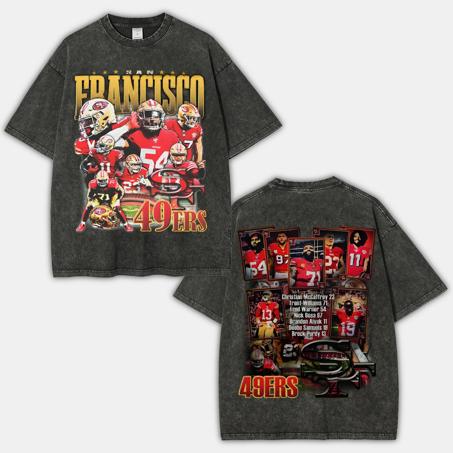 Unisex-Adult Ultra Cotton Washed T-Shirt Graphic 2023 49ERS TEE