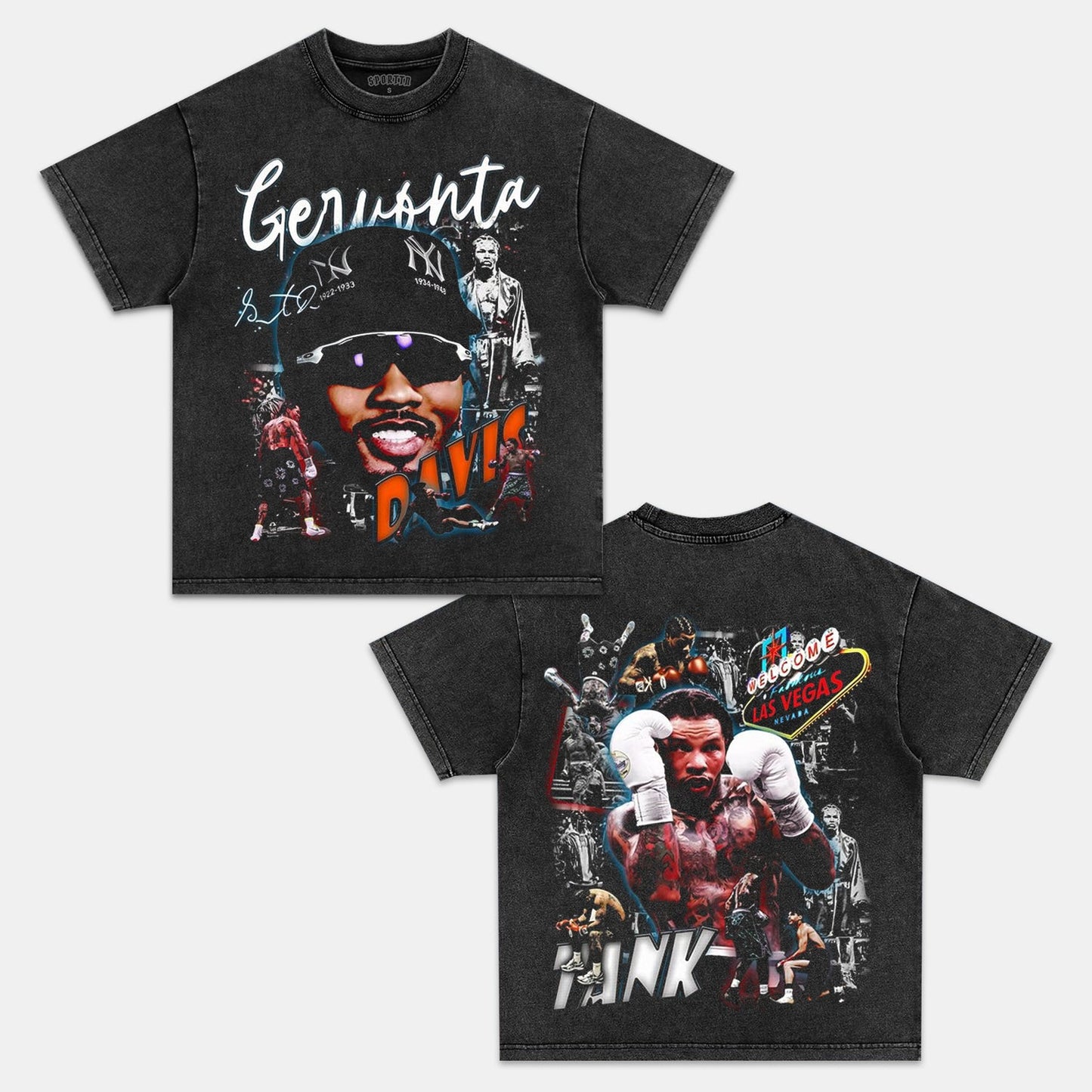 Unisex-Adult Ultra Cotton Washed T-Shirt Graphic  GERVONTA DAVIS TEE