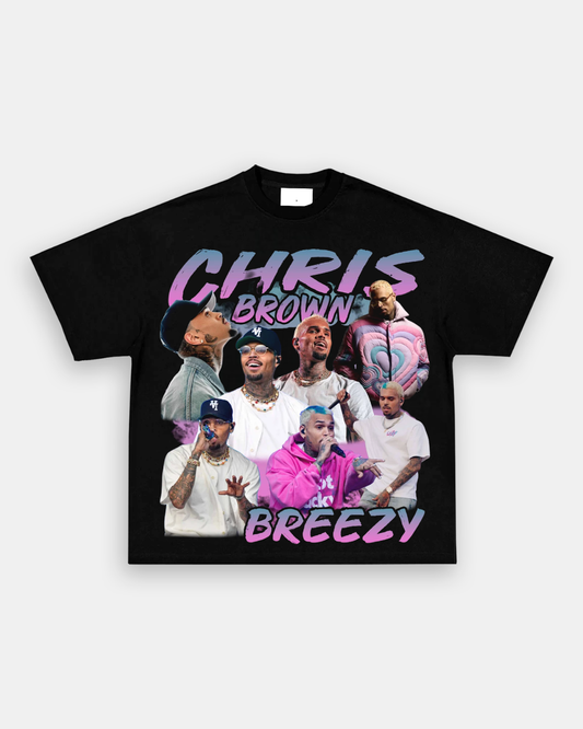 Unisex-Adult Ultra Cotton Washed T-Shirt Graphic CHRIS BROWN TEE