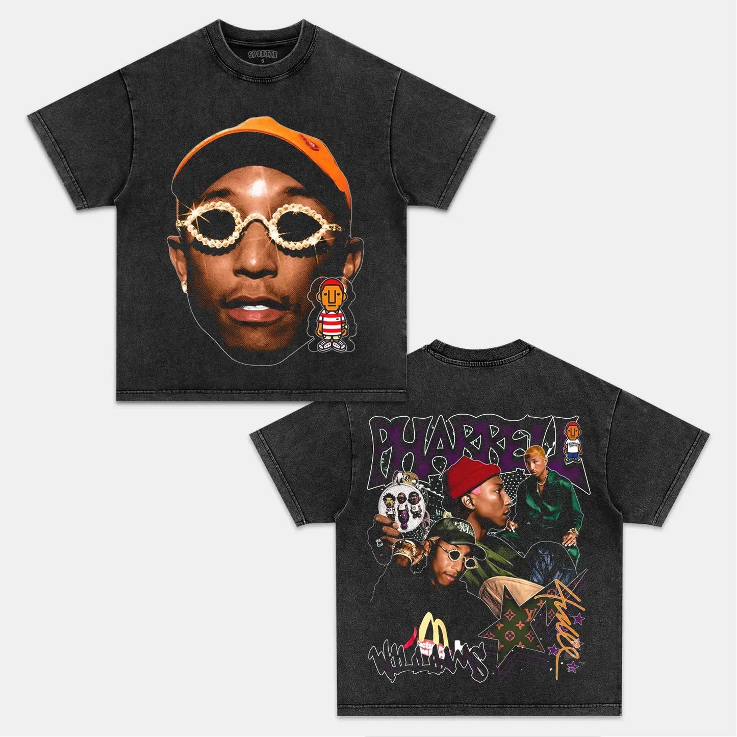 Unisex-Adult Ultra Cotton Washed T-Shirt Graphic  PHARRELL WILLIAMS TEE