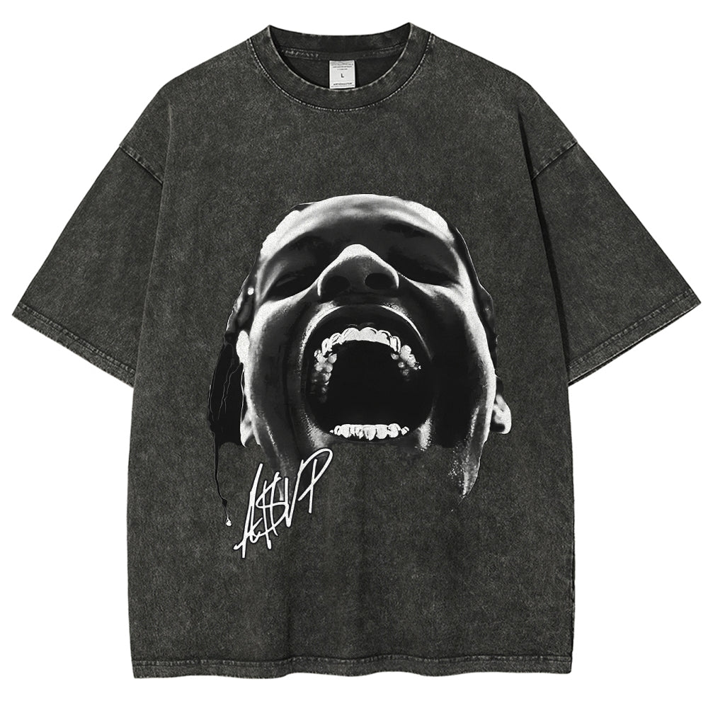 Unisex-Adult Ultra Cotton Washed T-Shirt Graphic NEW ASAP ROCKY TEE