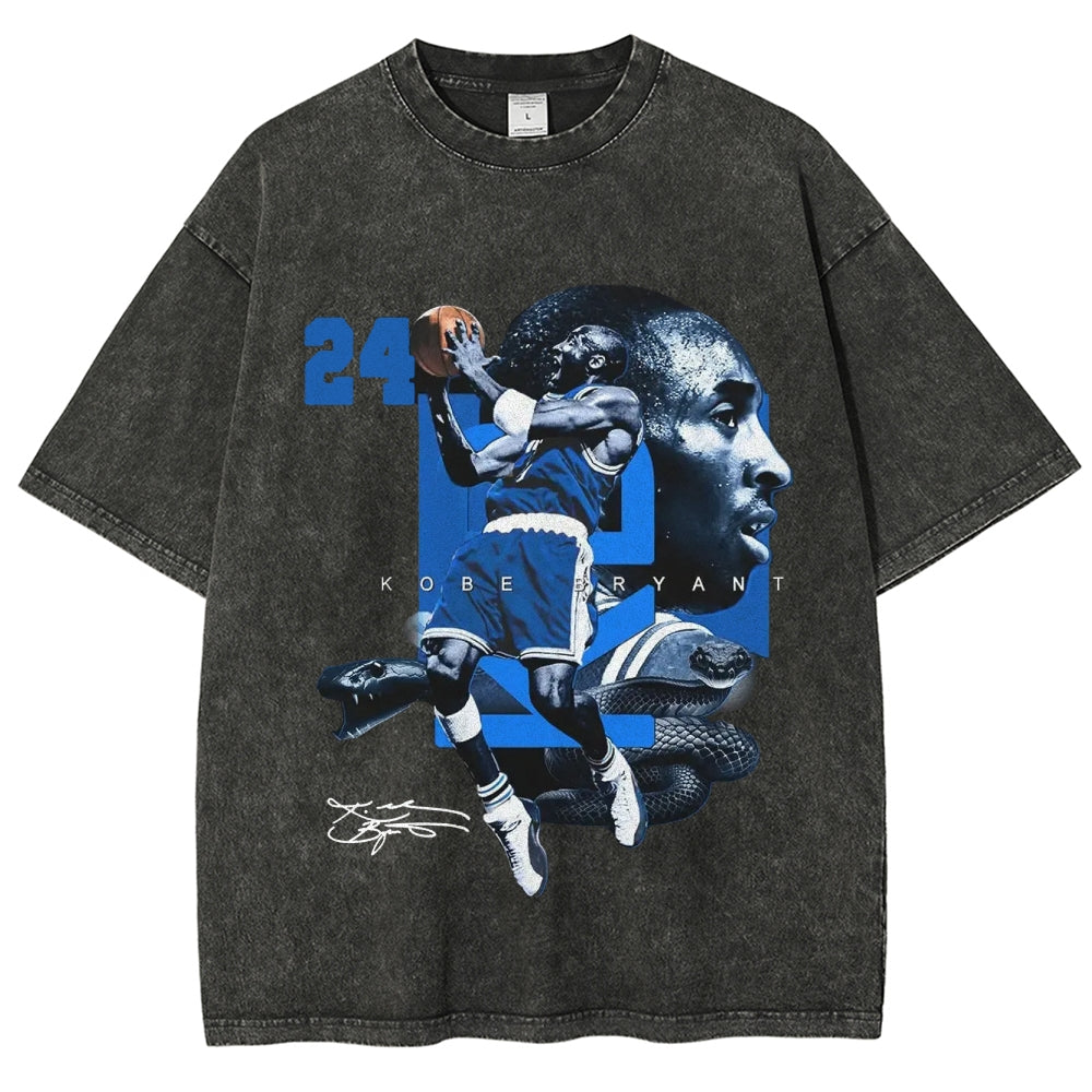 Unisex-Adult Ultra Cotton Washed T-Shirt Graphic KOBE BRYANT VINTAGE TEE