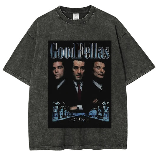 Unisex-Adult Ultra Cotton Washed T-Shirt Graphic  GOODFELLAS VINTAGE TEE